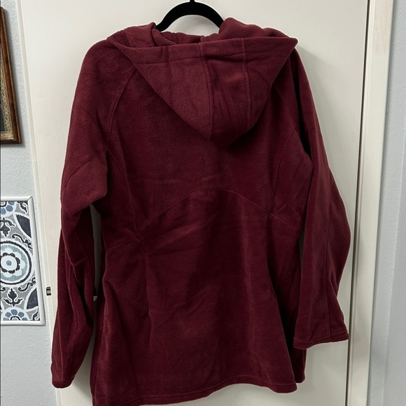 Columbia Women's Burgundy Zip Up Hooded Fleece Jacket NWT - Picture 4 of 6